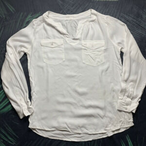 Trenery Double Pocket White Blouse - S